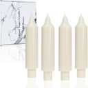 Candlesticks Short Taper Candle Ivory Candle Sticks Dripless Tapered Candles for Christmas Table Decor Weddings Women Gifts 6 inch Set of 4,Ivory new