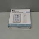 Indoor Outdoor Thermometer Hygrometer Wireless Weather Station, Temperature Humidity Monitor Battery Powered Inside Outside Thermometers with 330ft Range Remote Sensor and Backlight Display (White/Grey)