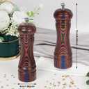 2 Pack Pakka Wood Salt and Pepper Grinder Set, Wooden Salt and Pepper Mill Set, Salt and Pepper Shaker Birthday Gifts, 7 Inch for Kitchen