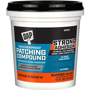 DAP Weatherproof Patching Compound, White, 16 Oz (7079818740)