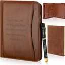 Fuyoooo 3 Pcs Religious Christian Gifts Pastor Appreciation Gifts Leather Portfolio Christian Bible Prayer Journal Bible Pen Notebook Scripture Study Supplies (Proverbs 3:5)