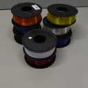 JAYO PLA+ Filament Bundle 1.75mm, 3D Printer Filament Bundle Multicolor, Individually Vacuum Packed, 250g Spool, 8 Pack, 2KG in Total, Black+White+Transparent+Clear(Blue+Red+Orange+Yellow+Purple)