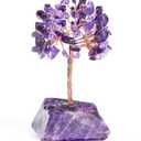 Amethyst Crystal Tree of Life,Money Tree Decorations,Crystals and Healing Stones,Reiki Positive Energy Gemstones,Purple Room Office Desk Feng Shui Decor Meditation Gifts for Women