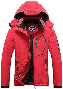 SUOKENI Women's Waterproof Warm Winter Snow Coat Hooded Raincoat Ski Snowboarding Jacket (Black, M)