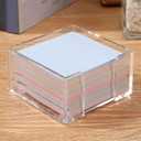 Acrylic Sticky Note Holder, 3x3 Crystal Clear Notepad Holder with Anti-Slip Base Sticky Note Dispenser for Office Desk, Home Organizer