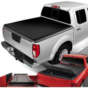 DNA Motoring Truck Bed Soft Tri-Fold Adjustable Tonneau Cover Compatible with 2005-2021 Frontier 5Ft Fleetside/Styleside Bed, TTC-TRISOFT-045