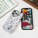 2 x Compatible for iPhone 16 Plus Case, Cute Green Plants Floral Pattern Case for Women,with Shockproof TPU and Hard PC 2-Layer Protective Cover Designed for iPhone 16 Plus 6.7"-Green Yellow