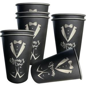 Groomsmen Gifts Set of 8, Bachelor Party Favors Accessories, Stainless Steel Tumbler Cups, Groomsmen Proposal Gifts, Team Groom Decorations (Groom Crew)