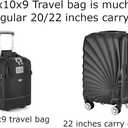 Boardingblue 17x10x9 Inches United Airlines Rolling Personal Item Under Seat Travel Bag Suitable For Major Airlines, Not Suitcase, Rolling Travel Bag Design (Black, 17x10x9 Inches)