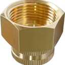 1PC Brass Garden Hose Reducer Swivel Connector 3/4"GHT to 3/4"NPT Threaded Double Female Reducing Convert Adapter Garden Hose Pipe Fittings