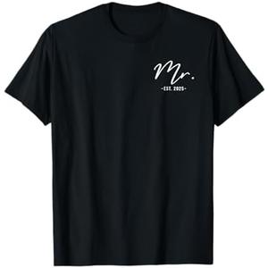 Mr. Est. 2025 Just Married Wedding Husband Matching Mr & Mrs T-Shirt, 2XL