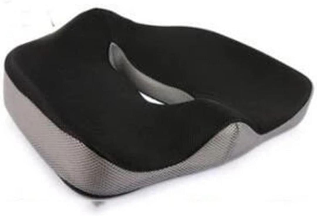 Wheelchair Seat Cushion  Memory Foam Orthopedic Cushion for Back, Tailbone, and Sciatica Pain Relief, Non-Slip Design for Prostate, Pelvic, and Hemorrhoid Relief, Washable Zippered Cover