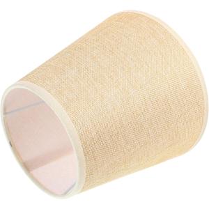 Linen Drum Lamp Shade for Desk and Bedside Lamps Simple Fabric Cover in Beige Replacement Accessory for Home Office Use with Easy Installation