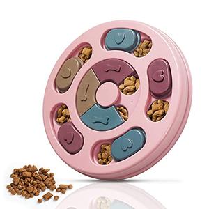 DR CATCH Dog Puzzles,Dogs Food Puzzle Feeder Toys for IQ Training & Mental Enrichment,Dog Treat Puzzle(Pink)
