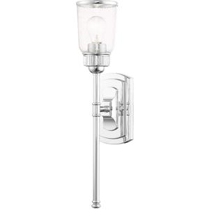 Livex Lighting Lawrenceville 1 Light Wall Sconce Polished Chrome Finish