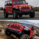 Grill Lights for Jeep Wrangler JL JLU Front Bumper Grille LED Running Marker Lamp Accessories (RGB, 2018-2023)