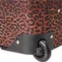 Rockland Vara Softside 3 Piece Upright Luggage Set, Expandable, (20"/28"/22" Rolling Duffel), Pink Leopard