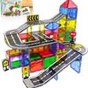 Magnetic Tiles - Road Set, Magnetic Building Blocks, Preschool Montessori Toys Gift for 3+ Year Old Boys and Girls, Sensory Christmas Toys for Kids Aged 3-5 and 4-8, Ideas for Toddler with Autism 