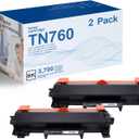 TN760 Toner Cartridge Replacement for Brother TN760 TN-760 TN 760 TN730 TN-730 High Yield Black Toner Cartridge Use with MFC-L2710DW MFC-L2750DW HL-L2350DW HL-L2395DW HL-L2370DW DCP-L2550DW (4 Pack)