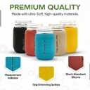 Silicone Mason Jar Sleeves Autumn Winter Set | Anti-Slip Protectors for Regular Mouth 16oz Jelly Canning Jars | Cup Holders with Measurement Markings | Dishwasher Safe Jar Jackets - 5 Pack
