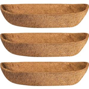 3-Packs 24in Coco Liner,Wall Basket Planter Liner, Coco Liner Roll Hanging Basket Pad,Garden Plants Wall Planter Basket, Durable Coconut Husk for Planting
