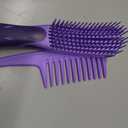 Detangle Hair Brush Comb Set for Adults Kids Kinky Curly Wavy Wet Dry Hair Afro American Type 3a-4c, Comfortable Grip(Purple)