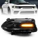 HID Headlight Assembly Compatible with 2015 2016 2017 2018 2019 2020 2021 Dodge Charger (Xenon/HID Model) Headlamp Replacement Right Passenger Side