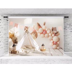 Kate 7x5ft Boho Backdrops for Photography 1st Birthday Backdrop for Kids Baby Shower Party Background