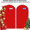 HEMMOTOP Red Arch Cover 7.2 ft (No Arch Stand), Spandex Wedding Balloon Stretchy Arch Backdrop for Christmas, New Year, Valentine's Day, Party, Ceremony, Birthday, Baby Shower, Anniversary Decoration, 7.2x4 Ft
