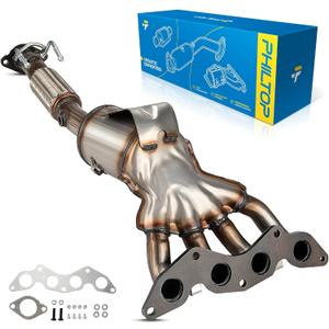 PHILTOP Front Direct-Fit Catalytic Converter Kit W/Gasket Compatible with Ford 2012-2017 Focus 2.0L Replace# 16647, 641514, 30580 (EPA Compliant)