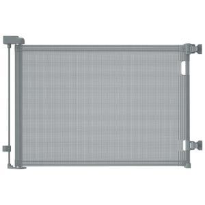 Retractable Baby Gates, Mesh Dog Gate for Doorways, 33.6" Tall, Expands to 55" Wide,Pet Safety Essential Fit for Baseboards, Wide Toddlers Gates for Hallways, Indoor & Outdoor,Grey