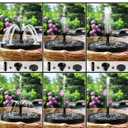 2.5W Solar Bird Bath Fountains Upgraded Solar Pond Fountain with 6 Nozzles,Solar Fountain for Bird Bath, Pond, Garden Decor (Black)