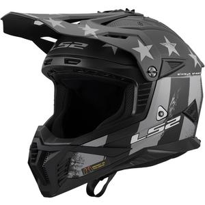LS2 Helmets Gate II Full Face MX Motorcycle Helmet, XX-Large, Matte Battle Scar Tonal Gray/Black