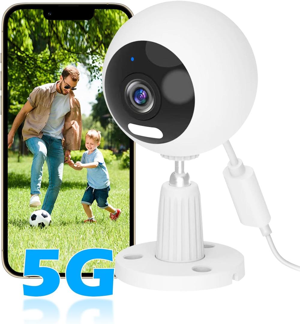 5G/2.4G Outdoor/Indoor Security Camera,1080P Baby/Elder/Dog/Pet Camera with Phone App, WiFi Baby Monitor, Motion Detection, Alarm Siren, Night Vision, IP66 Waterproof, Two-way Talk, SD/Cloud (S700-1 Pack)