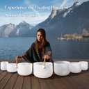 CVNC Crystal Singing bowl Set of 7 for Sound Healing White 7"-12"