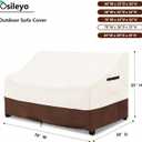 Outdoor Couch Cover,100% Waterproof 3-Seater Outdoor Loveseat/Bench Cover,Patio Furniture Covers,78" Wx 38" Dx 35" H,Beige&Brown