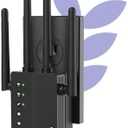 WiFi Extender Signal Booster with Dual Band 5GHz/2.4GHz, WiFi Booster Up to 12880 Sq. ft and 105 Devices, WiFi Booster with Ethernet Port, WiFi Extenders Signal Booster for Home and Outdoors(Black)