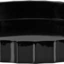 Kate and Laurel Lissi Decorative Round Tray with Wavy Design, 16 Inch Diameter, Black, Modern Scalloped Circle Serving for Coffee Table Ottoman, Dining Table, or Entryway Catch-All
