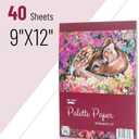 2 x Mr. Pen- Disposable Paint Palette Paper Paint Pad, 9"x12", 40 Sheets, Acrylic Paint Paper, Suitable for Watercolor, Gouache, Acrylic and Oil Paints, Tear-Off Palette Sheets for Painting