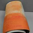 Arttown Orange Grey Anti-Fatigue Kitchen Rug Set of 2 Abstract Cushioned Floor Standing Mat Waterproof Non-Slip Mat and PVC Ergonomic Comfort Foam Rug (17.3 x 47 inch + 17.3 x 29 in)