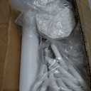 Shower Curtain Rod Tension No Drilling Adjustable 51-86 In, White