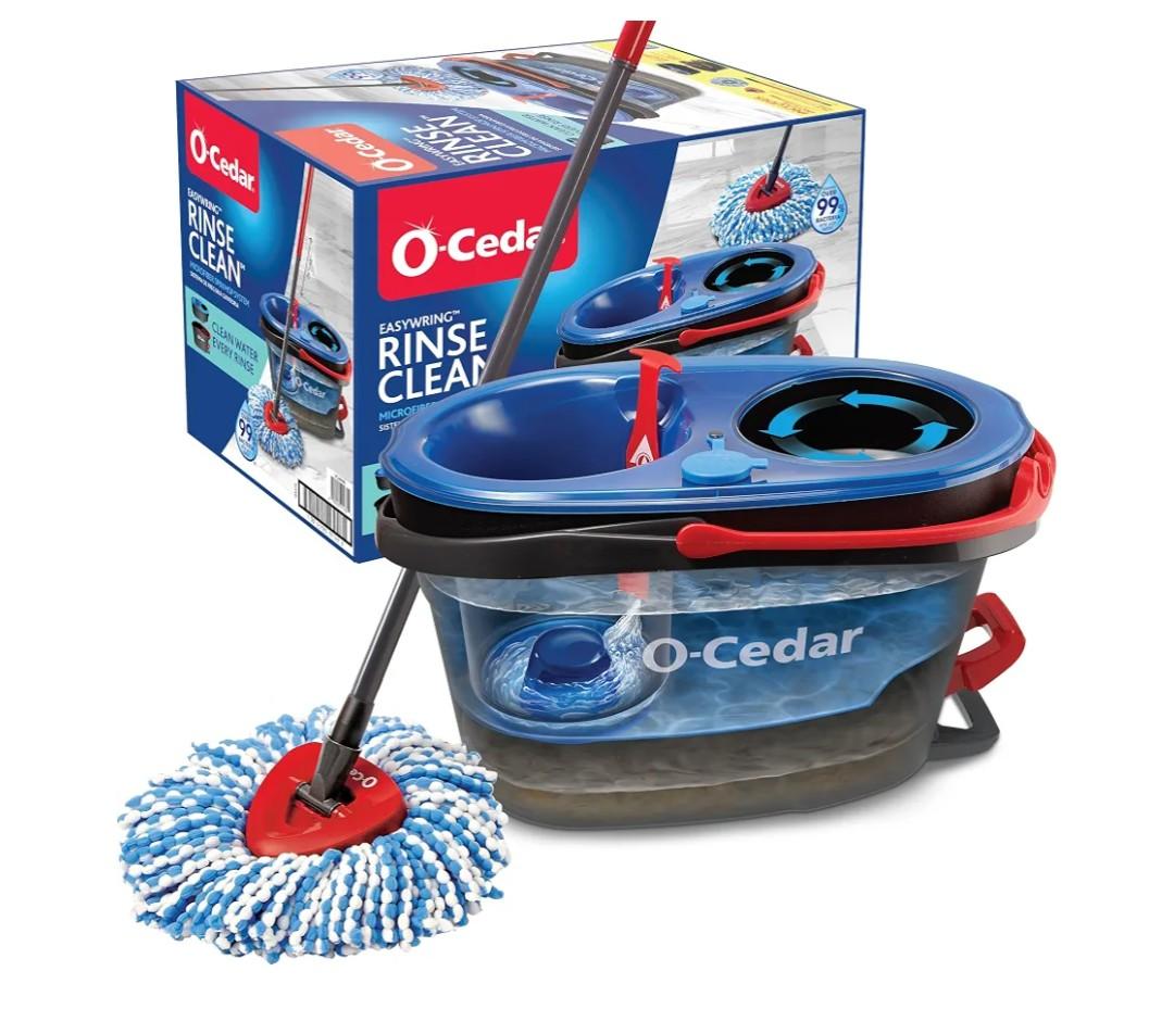O-Cedar RinseClean Spin Mop & Bucket System | Clean with Clean Water | Removes 99% of Bacteria