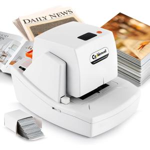CGOLDENWALL Automatic Heavy Duty Electric Stapler, 70-75 Sheets Capacity, with 6000 Staples, Flat Clinch Jam Free, Speed & Margin Adjustable, 5000 Staples Large Cartridge