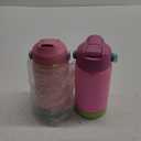 Kerilyn 12oz Kids Water Bottle 2 Pack, Stainless Steel Insulated Water Bottle Bulk, Toddler Cups with Straws Leak-Proof, Kids Water Bottles for School Boys Girls, BPA Free, Rose Red+Charm Pink