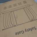 Clear Baby Safety Gate for Stairs 28.5"48.5" Wide, 30" High, Pressure Installation, Auto Close Clear Baby Gate for Stairs Require No Drilling, Pet Gate Suitable for Corridors and House, White