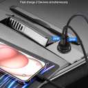 iPhone 16 15 Car Charger[Apple MFi Certified],40W Dual USB C Car Charge Adapter Fast Charging for iPhone16 15 Pro/16 15 Pro Max Plus,6FT USB C to USB C Cable for iPad Pro,Galaxy S24/S23-Black+White