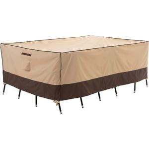 F&J Outdoors Patio Table Cover Waterproof UV Resistant Outdoor Table Covers Medium-Small Furniture Covers, 74"W x 44"D x 27.5"H