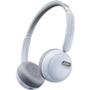 Retro Headphones, Old School Style, Hybrid Active Noise Cancelling, On-Ear Design with Bluetooth V5.4, Up to 60 Hours of Playtime, Built-in Microphone for Seamless Calls (Blue)