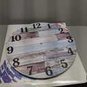 XNM Wood Extra Large Clocks Battery Operated Decorative 24 Inch Nautical Grey Rustic Wall Clock for Office Round Wall Clock Silent(MDF No Solid Wood) (Light Blue Grey)