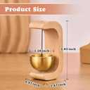 Wooden C-Shaped Wind Chime for Doors, Magnetic Shopkeepers Bell with Adhesive & Magnetic Mount - Wood Doorbell for Refrigerator/Room/Porch/Garden/Backyard/Home Gift